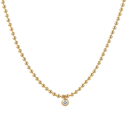 Luna necklace with single zirconia diamon